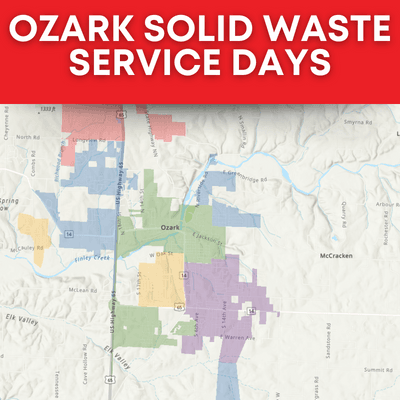 Ozark Solid Waste Service Days