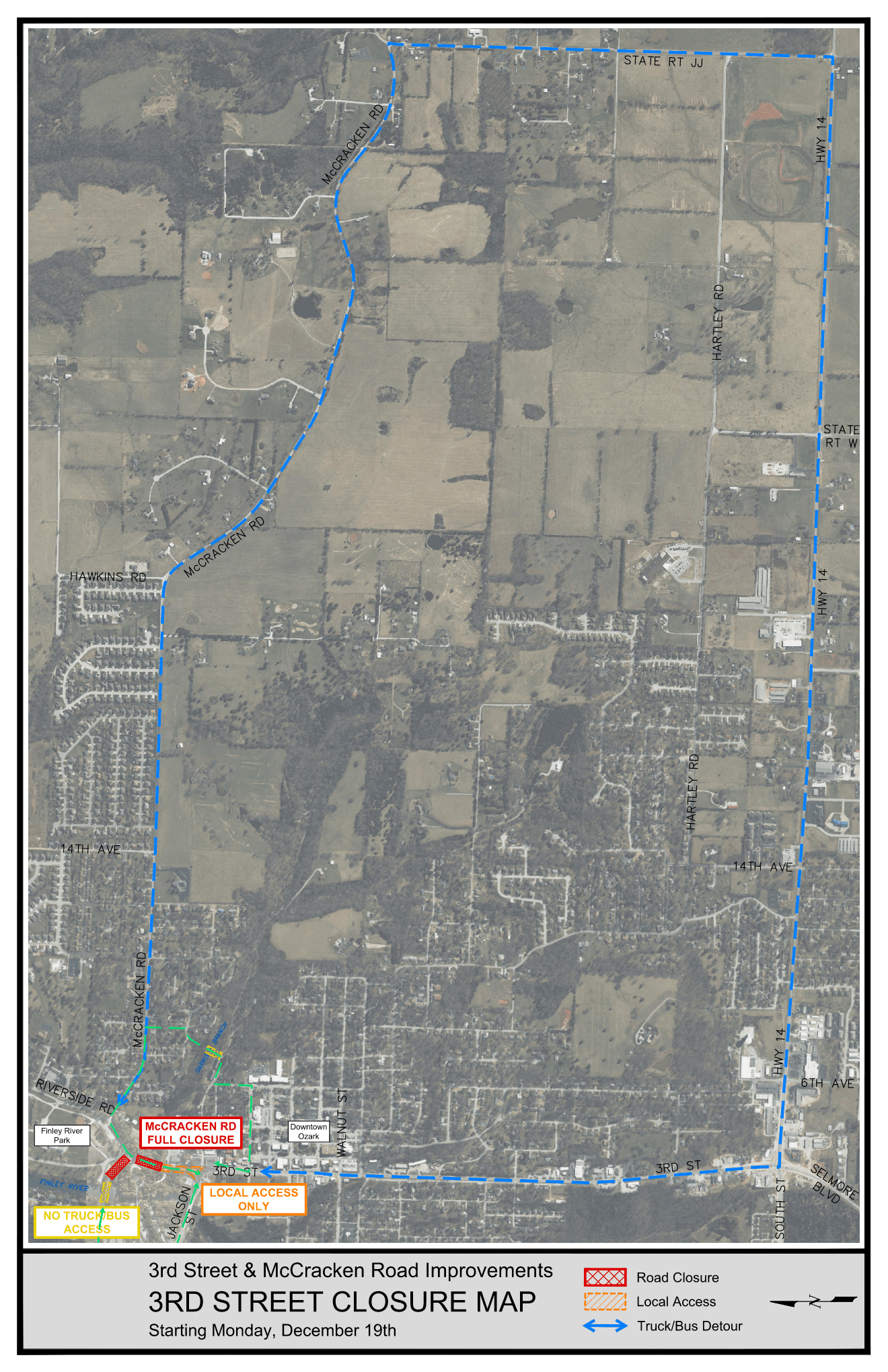 11x17 3rd Street Truck Detour - South